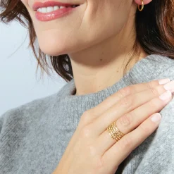 Anillo acabado en oro amarillo 18K - Zaie