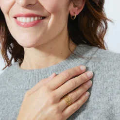 Anillo acabado en oro amarillo 18K - Zaie
