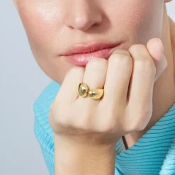 Anillo acabado en oro amarillo de 18k - Bubty