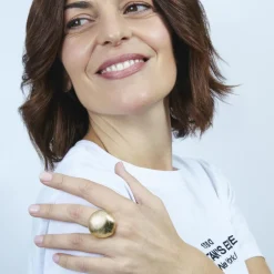 Anillo acabado en oro amarillo de 18k - Pukba