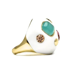 Anillo acabado en oro amarillo 18K - Yever