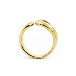 Anillo acabado en oro amarillo de 18k - Kajaw