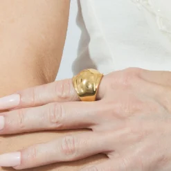 Anillo acabado en oro amarillo 18k - Belol