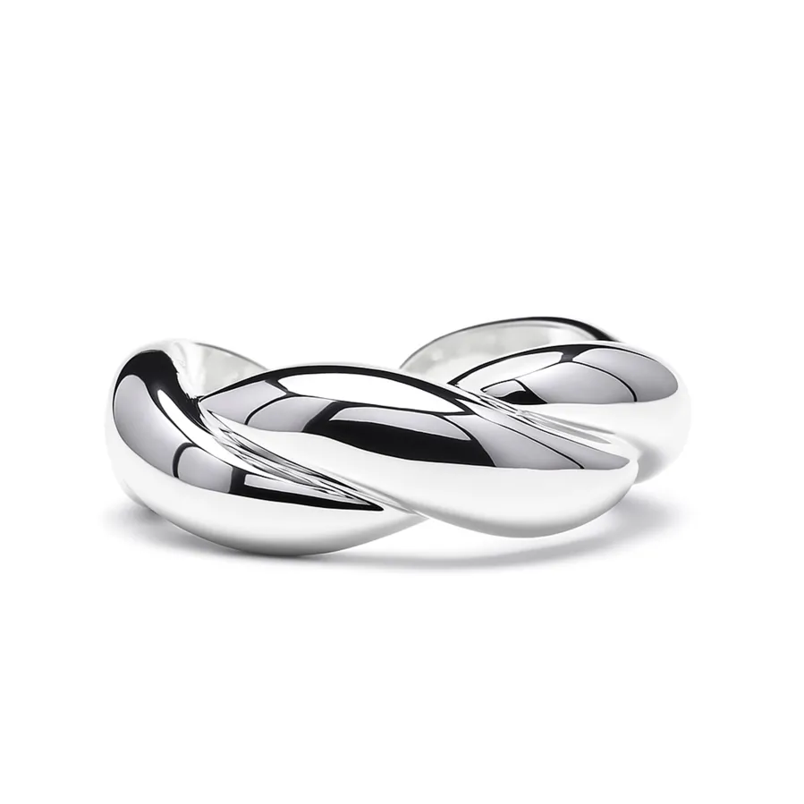 Anillo acabado en rodio - Fayna