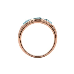 Anillo de Circonita Aguamarina acabado en oro amarillo de 18k - Eldine
