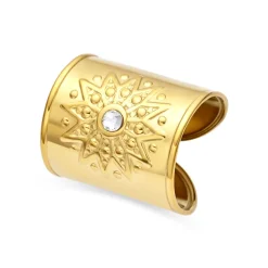 Anillo de Circonita Brillante acabado en oro amarillo 18k - Himbba
