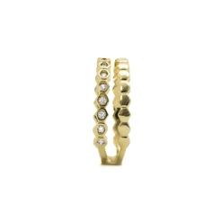 Anillo de Circonita Brillante acabado en oro amarillo de 18k - Anami