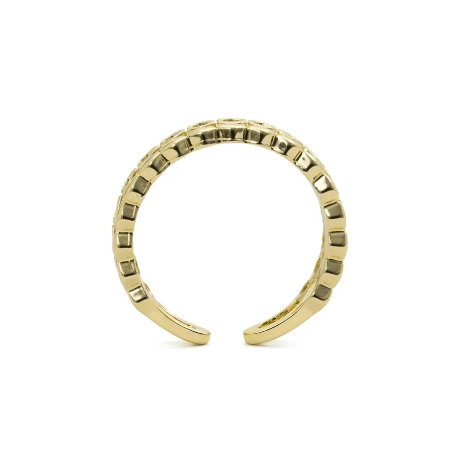 Anillo de Circonita Brillante acabado en oro amarillo de 18k - Anami