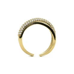 Anillo de Circonita Brillante acabado en oro amarillo de 18k - Meele