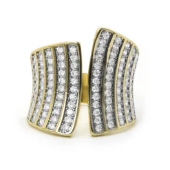 Anillo de Circonita Brillante acabado en oro amarillo de 18k - Oralis
