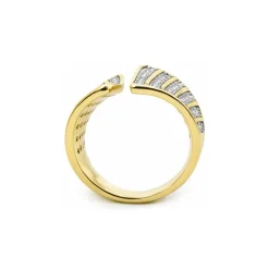 Anillo de Circonita Brillante acabado en oro amarillo de 18k - Oralis
