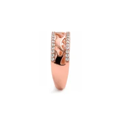 Anillo de Circonita Brillante acabado en oro rosa de 18k - Lakud
