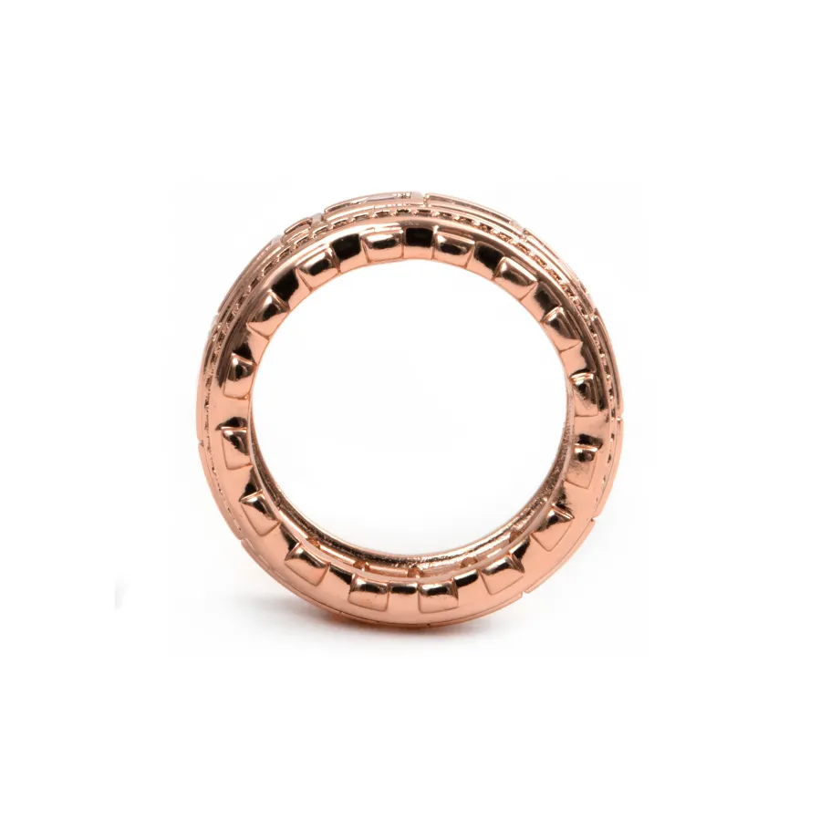 Anillo de Circonita Brillante acabado en oro rosa de 18k - Lakud