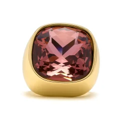Anillo de Circonita Marrón acabado en oro amarillo 18k - Ashan