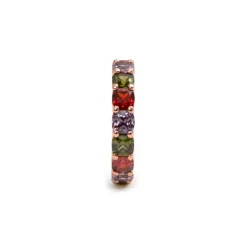 Anillo de Circonita Multicolor acabado en oro rosa de 18k - Lanbyu