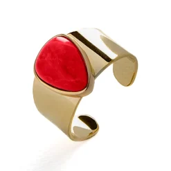 Anillo de Coral acabado en oro amarillo 18K - Sheak