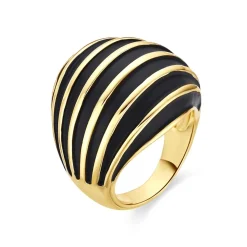 Anillo de Lacado Negro acabado en oro amarillo de 18k - Belin