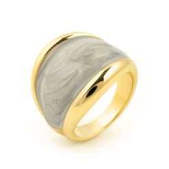 Anillo de Lacado Verde acabado en oro amarillo 18k - Sul