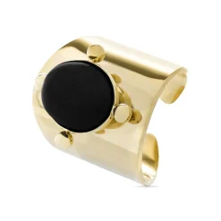 Anillo de Ónix acabado en oro amarillo 18K- Rhumo