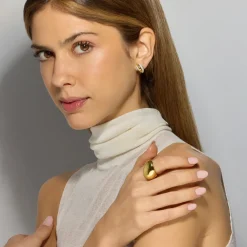 Anillo de Plata de Ley 925 acabado oro amarillo de 18k - Suo