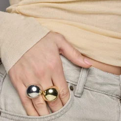 Anillo de Plata de Ley 925 acabado oro amarillo de 18k - Likol
