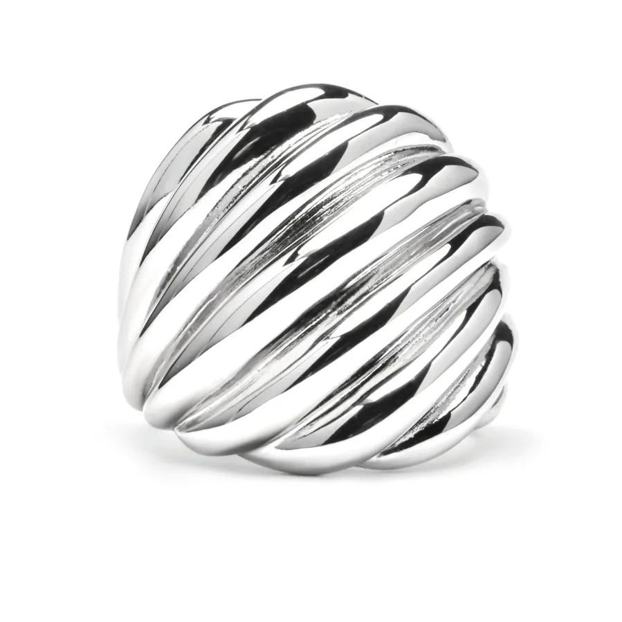 Anillo de Plata de Ley 925 acabado rodio - Goazar