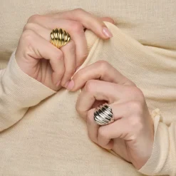 Anillo de Plata de Ley 925 acabado oro amarillo de 18k - Goazar