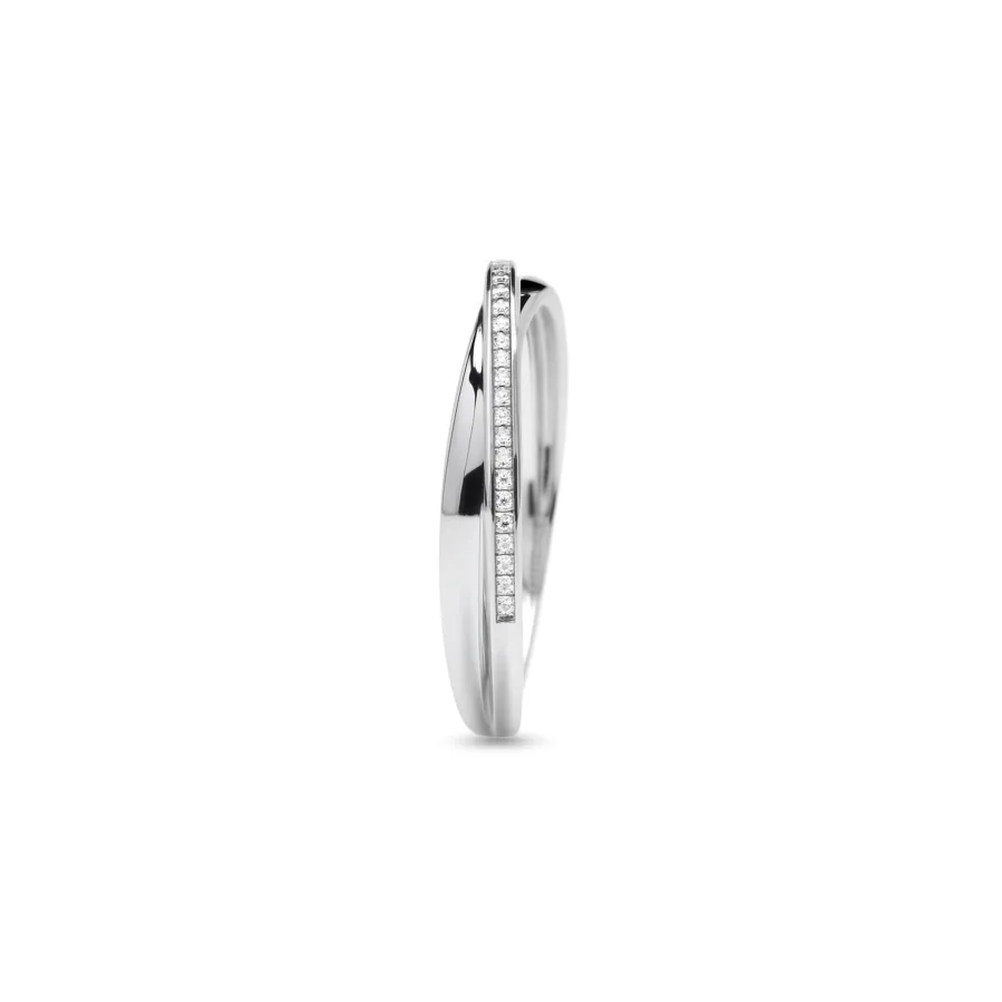 Anillo de Plata de Ley 925 y Circonita Brillante acabado en rodio - Tarmi