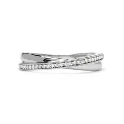 Anillo de Plata de Ley 925 y Circonita Brillante acabado en rodio - Tarmi