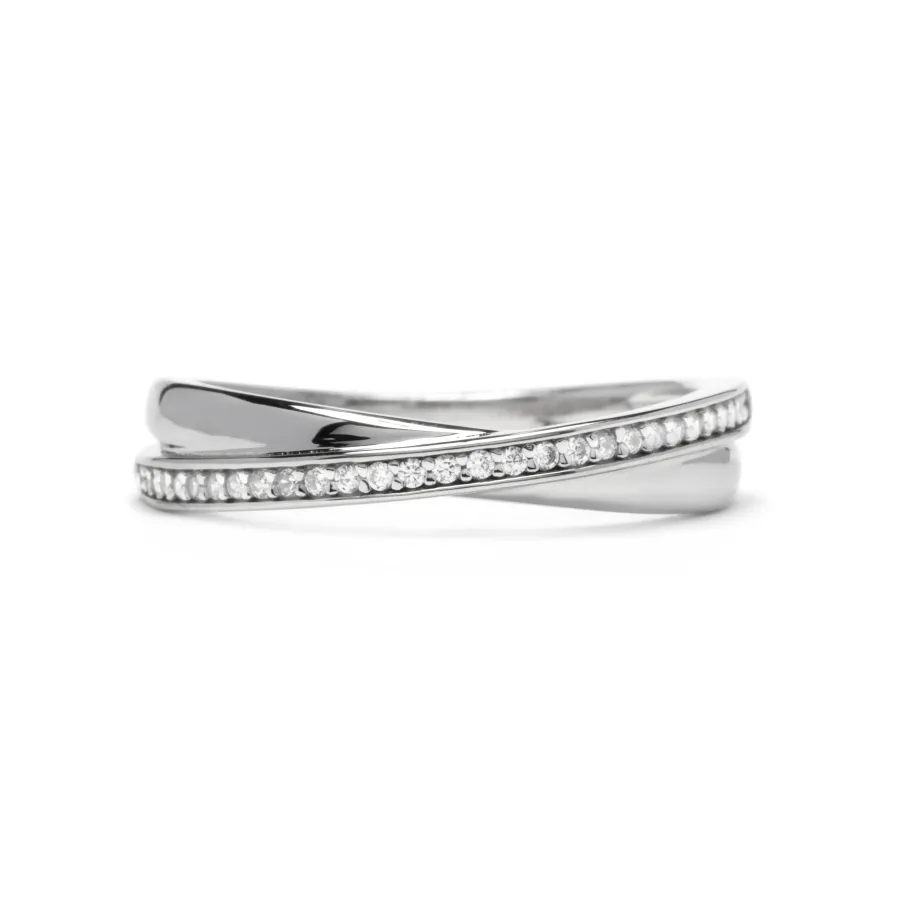 Anillo de Plata de Ley 925 y Circonita Brillante acabado en rodio - Tarmi
