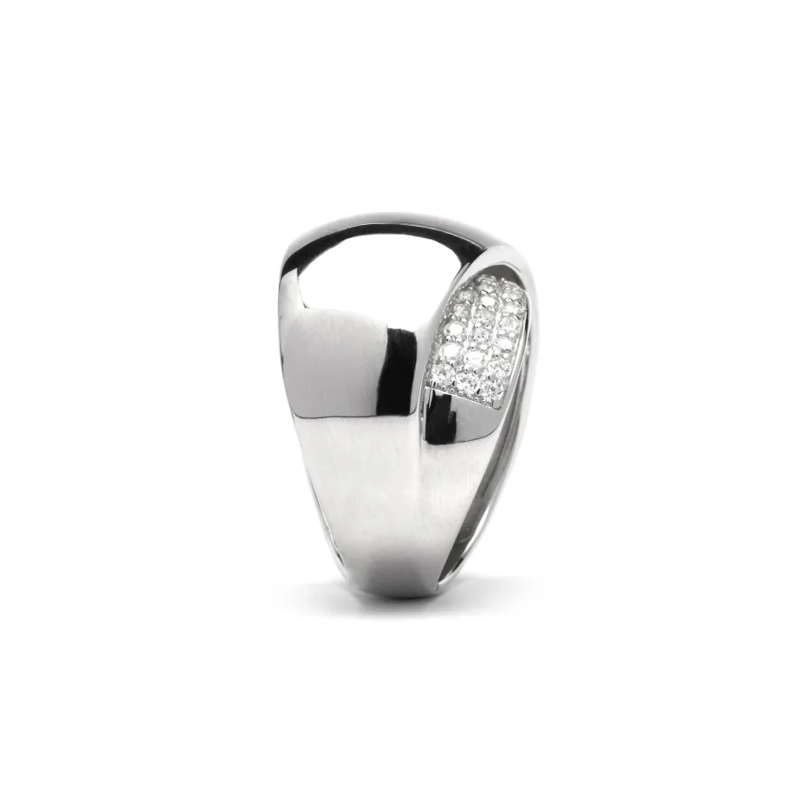 Anillo de Plata de Ley 925 y Circonita Brillante acabado rodio - Copim