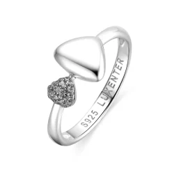 Anillo de Plata de Ley 925 y Circonita Brillante acabado rodio - Pesha