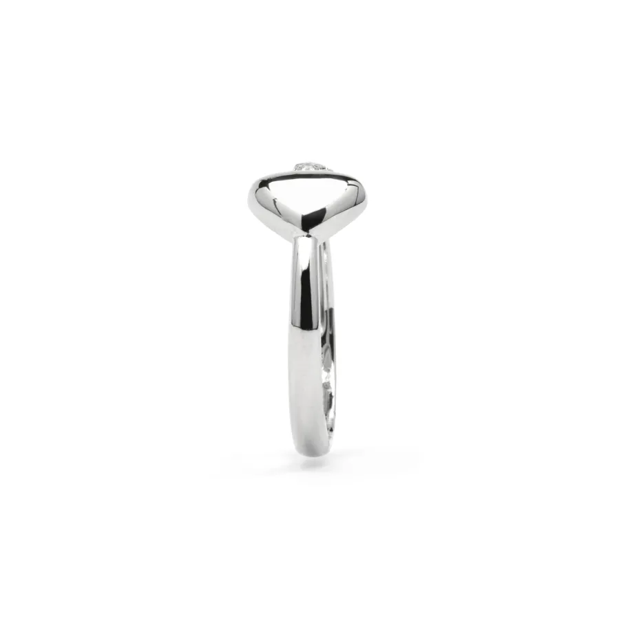 Anillo de Plata de Ley 925 y Circonita Brillante acabado rodio - Pesha