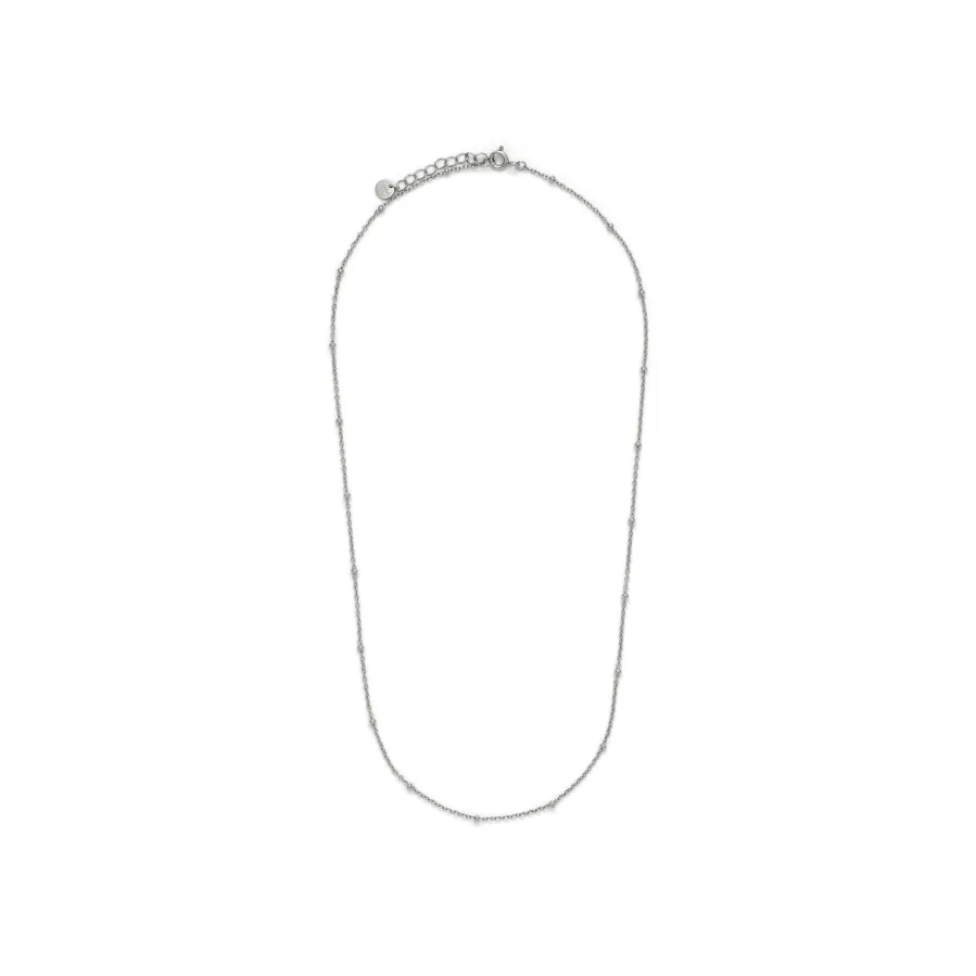 Cadena de 42cm de Plata de Ley 925 acabado en rodio - Amdi