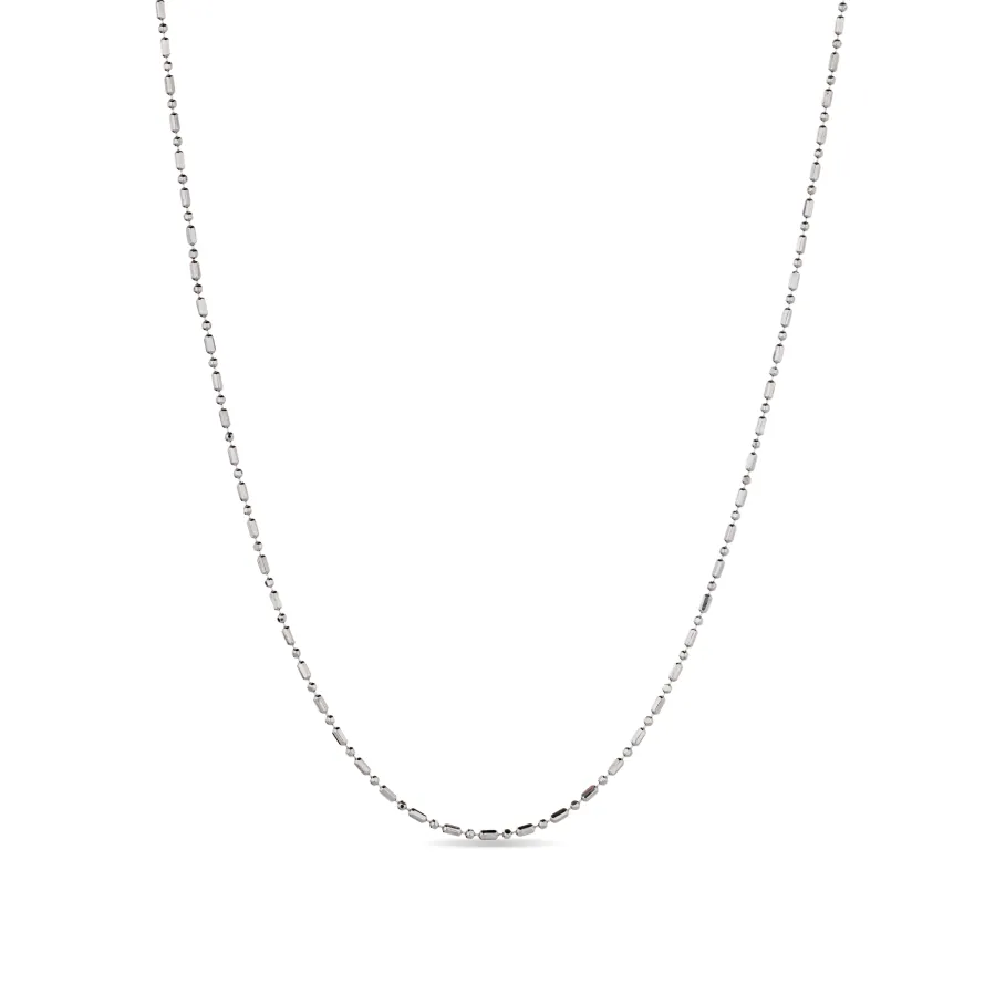 Cadena de 42cm de Plata de Ley 925 acabado en rodio - Sumga