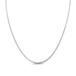 Cadena de eslabón de 53cm de Plata de Ley 925 acabado en rodio - Luxenter