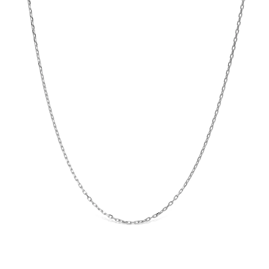Cadena forzada de 40cm de Plata de Ley 925 acabado rodio - Luxenter