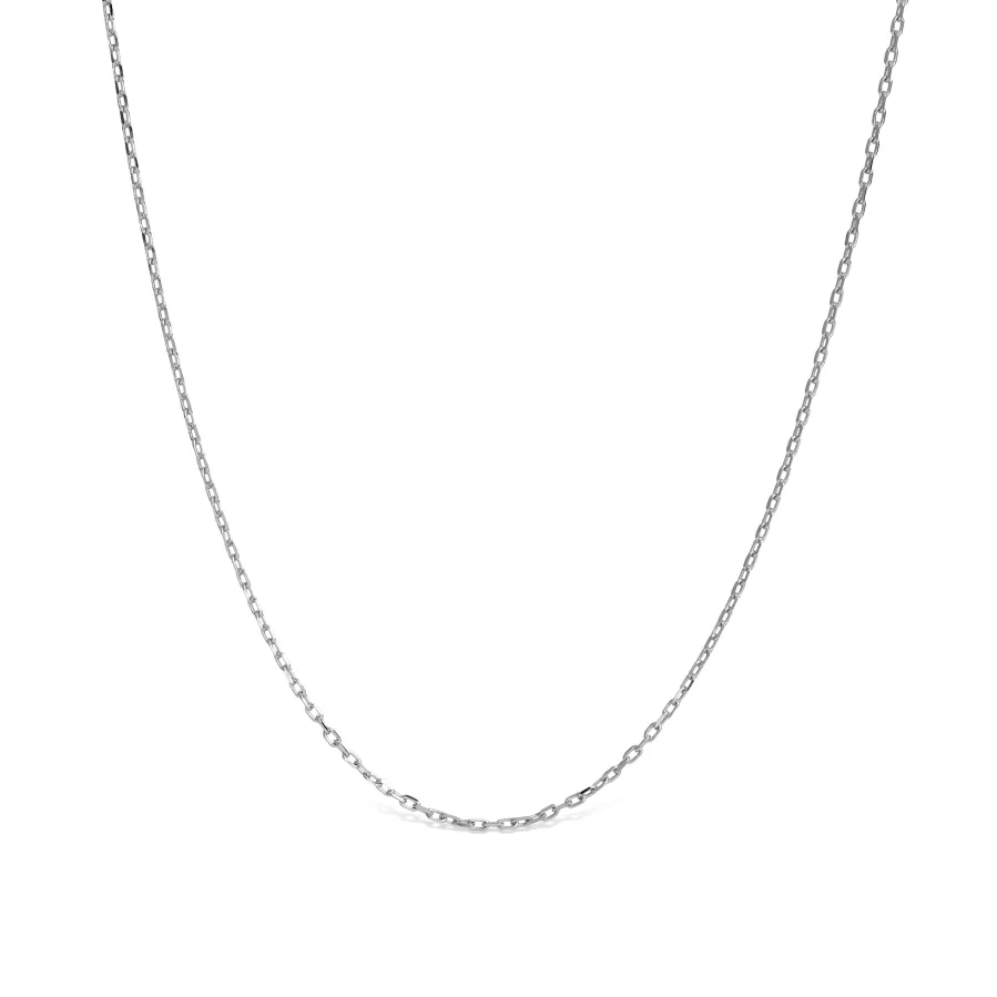 Cadena forzada de 40cm de Plata de Ley 925 acabado rodio - Luxenter