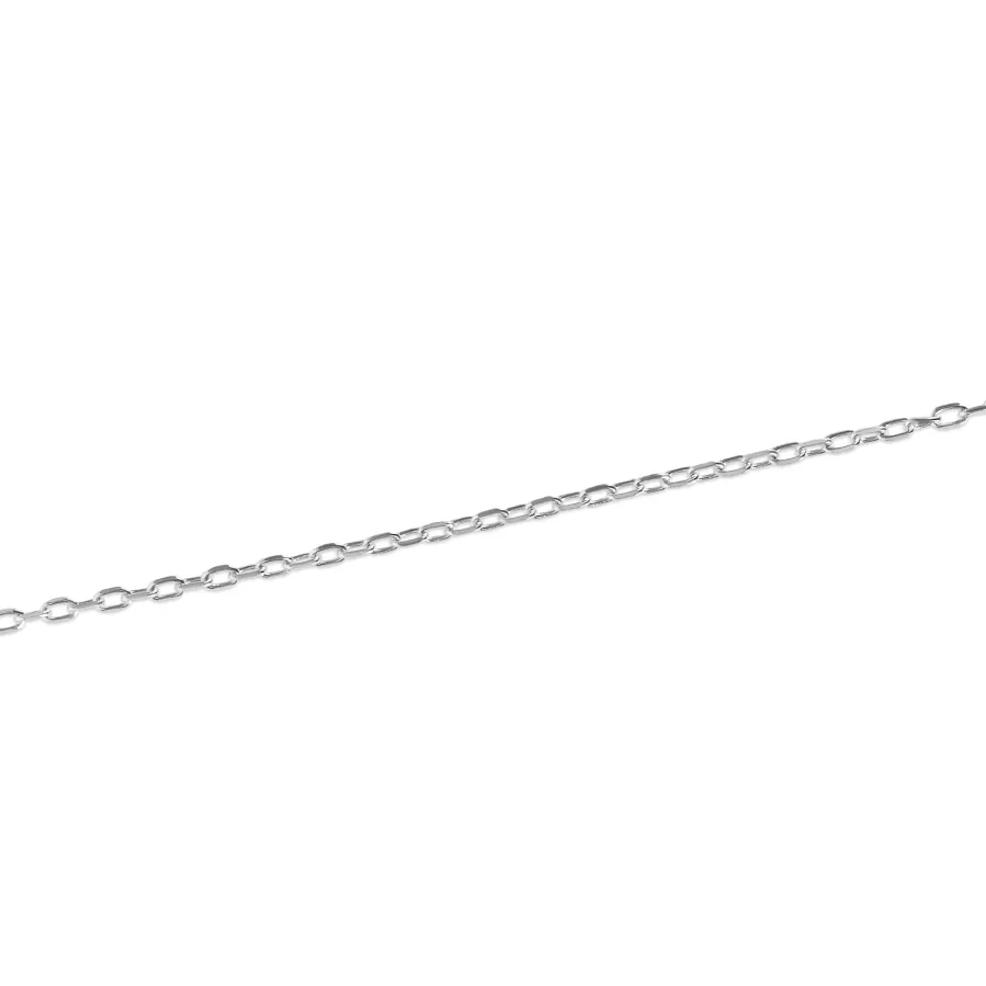 Cadena forzada de 40cm de Plata de Ley 925 acabado rodio - Luxenter