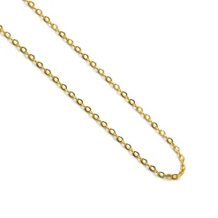 Cadena forzada de 40cm de Plata de Ley 925 acabado oro amarillo 18k - Luxenter