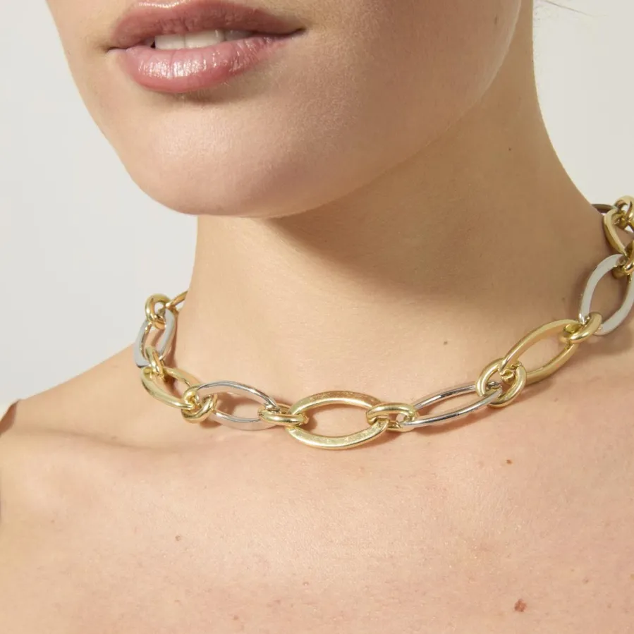 Collar acabado en oro amarillo de 18k - Adelky