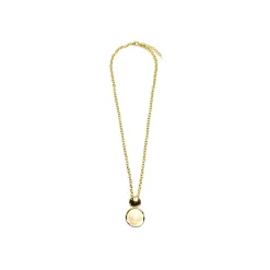 Collar acabado oro amarillo de 18k y Lacado Blanco - Talorzi