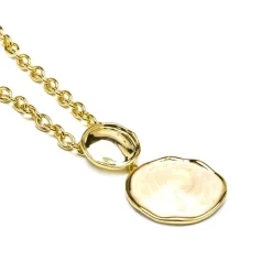 Collar acabado oro amarillo de 18k y Lacado Blanco - Talorzi