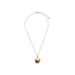 Collar acabado oro amarillo de 18k y Cristal Morado - Nedla