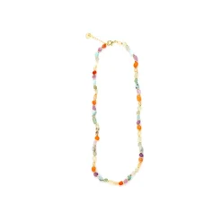 Collar acabado oro amarillo de 18k y Multicolor Piedra Natural - Terma