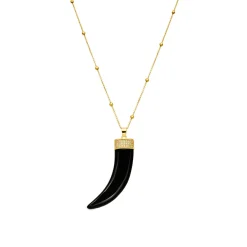Collar acabado plata y Lacado Negro - Arhew
