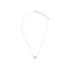 Collar con - acabado plata - Lutoe