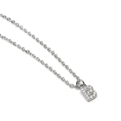 Collar con Circonita Brillante acabado plata - Alphabet