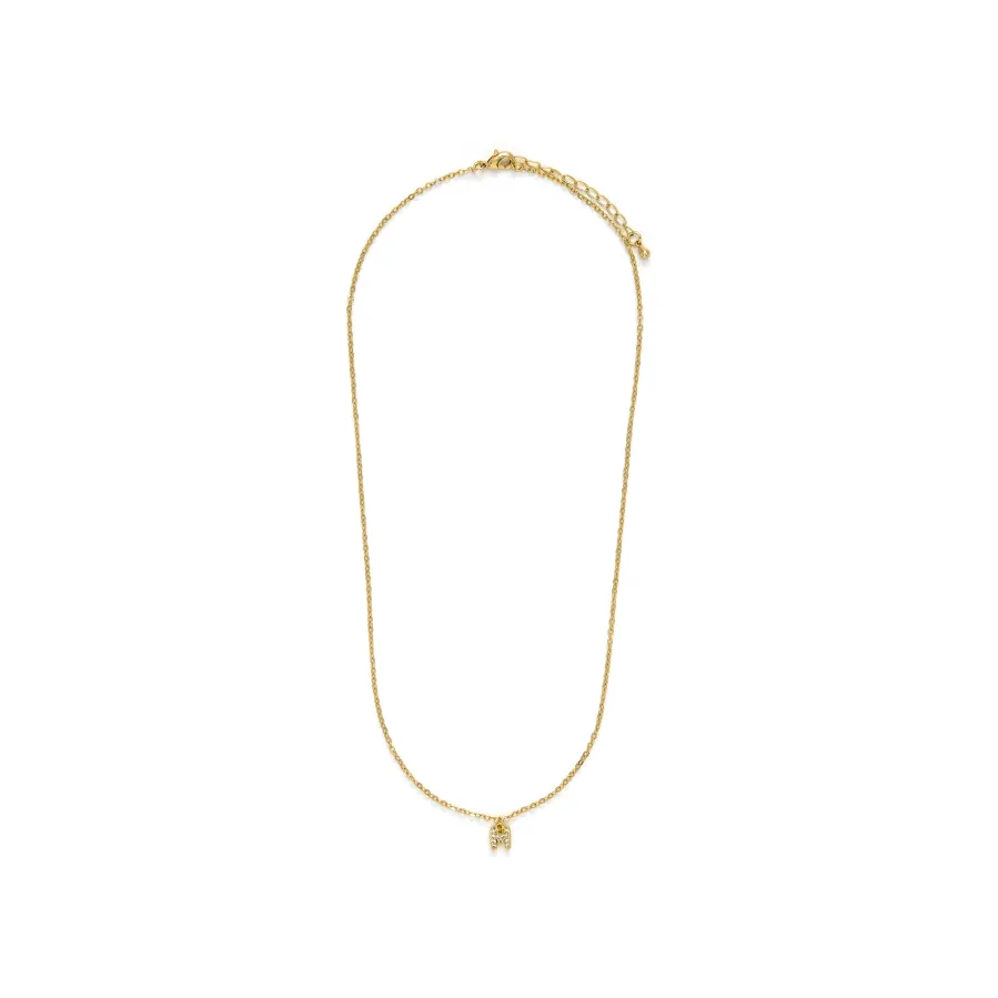 Collar con Circonita Brillante acabado oro 18k - Alphabet