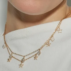 Collar con Circonita Brillante acabado oro 18k - Tingi